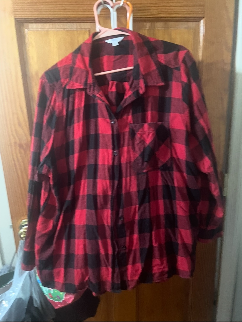 Red & Black Buffalo Plaid Button-Up Shirt